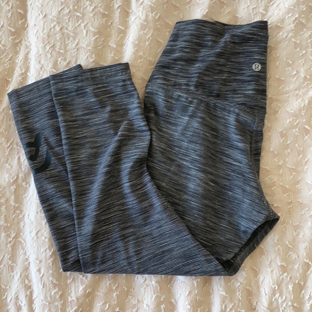 Peloton x Lululemon grey leggings